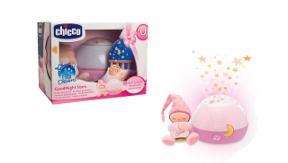 LED projektor nočnej oblohy - Chicco - hviezda projektor, nočná lampa, melódie