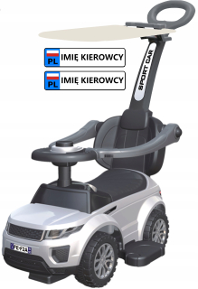 Jezdec, chodítko, odhŕňač, 4 v 1, auto s prístreškom, TAB