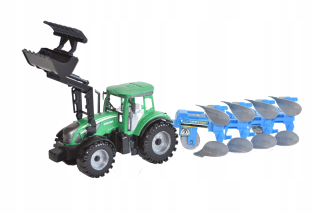 Traktor - John Deere traktor s pluhom + pohonu + loader