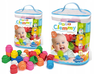 Stavebnica - Clementoni Blocks Soft CLEMMY 24el Sack 14889