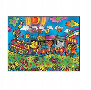 COLORVELVET L082 Treno disegni 47 x 35 cm