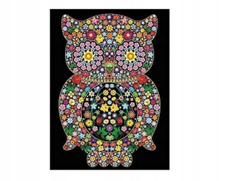 Colorvelvet L084 Gufo Fiori Disegno 47 x 35 cm