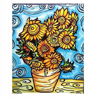 Colorvelvet LA6 Van Gogh Girasoli Disegno 47 x 35