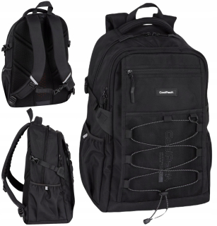 Viackomorový školský batoh CoolPack, čierny