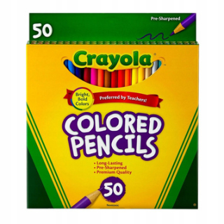Crayola ceruzkové pastelky 50 ks.