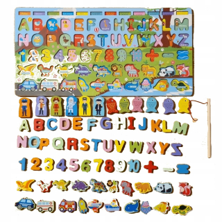 Čísla puzzle abecedy Montessori Brain Training