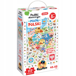 Czúcz Mapa Polski Observation Puzzle, Poster 5+
