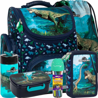 ŠKOLSKÉ TAŠKA PRE CHLAPECKA, ERGONOMICKÁ DERFORM JUNGLE DINOSAURS