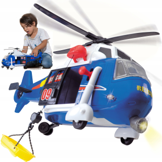 Helikoptéra - Dickie veľký vrtuľník záchranu svetla a zvuk