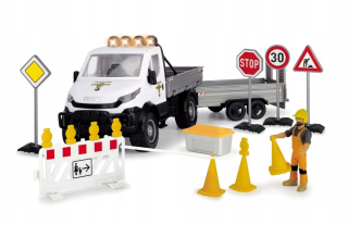 Dickie PlayLife IVECO Daily Platform Road Signs