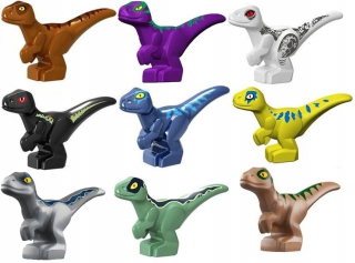 LEGO figúrka - POSTAVKA DINOSAURA INDOMINIUS T-REX RAPTOR BABY MINI