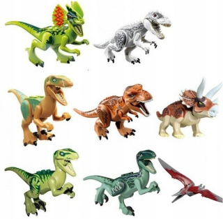 Dinosaurov 8ks T-Rex Trex Indominus dravca Klocki