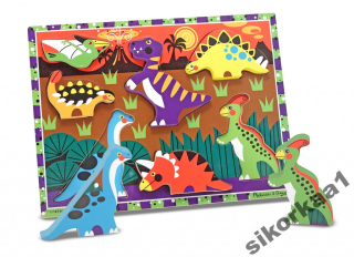 Dinosaury Drevené veľmi hustá Puzzle Melissa