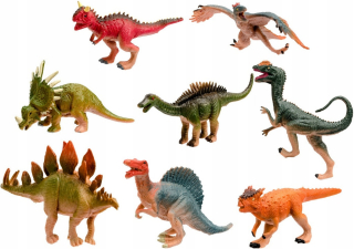 Dinosaury set 8 ks figúrky rôznych kaučukových Designs