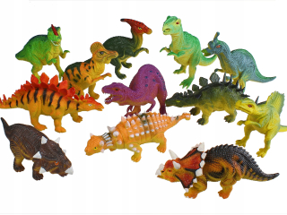 Dinosaury Sada 12 ks. Figuriny Gumové zvieratá