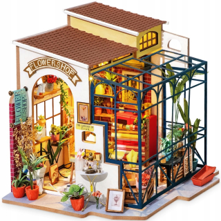 DIY miniatúrny dom kvetinárstvo Emily robotime