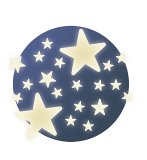 Detské samolepky na stenu - Djeca: Fluorescent Nálepky Stars 4592