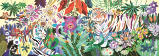 Dúha tiger puzzle 100 el. panoramatický