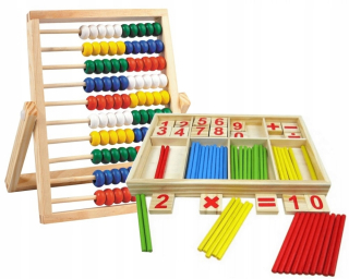 Viacfarebné počítadlo Starpak + viacfarebné počítacie tyčinky Pro Kids