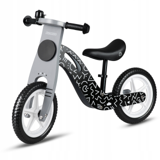 RicoKids Veltino 12" balančný bicykel, biela, ružová