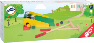 Drevený mini golf hra pre deti palice loptičky