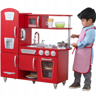 Detská kuchynka - Drevená kuchyňa pre deti Red Vintage KidKraft