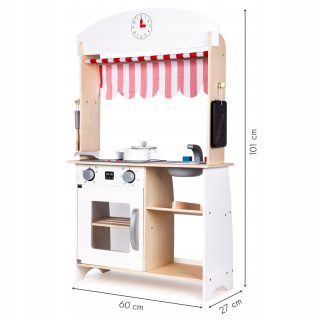 Detská kuchynka - Drevená Kuchyňa Kids Shop Straegan Ecotoys