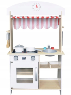 Detská kuchynka - DREVENÁ KUCHYŇA STRAGAN SHOP + doplnky ECOTOYS,