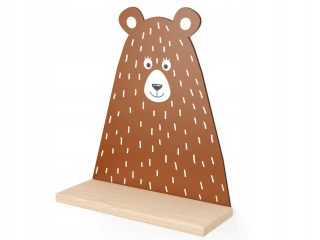 Polica do detskej izby - Drevená polička Bear Bear Scandinavian police 24h