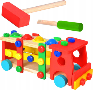 Drevené auto veľké autá bloky Sorter Hammer