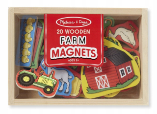 Magnetky - Drevená magnety na chladničku Animals Farm