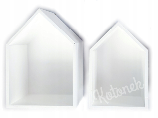 Polica do detskej izby - Drevené regály Chaty Little Cottage 25cm, stredné 30