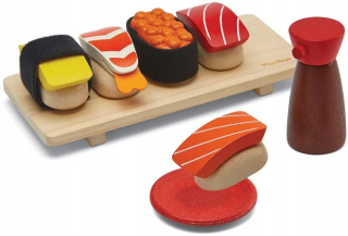Detská kuchynka - Drevená sushi zábava vo varení plánu hračky 2+