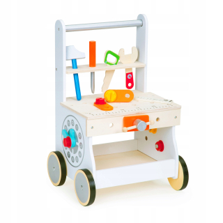 Detská dielňa - Drevená pachacz ecotoys kočík workshop náradia
