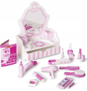Detský kozmetický stolík - Drevená kozmetika toaletný stolík Melissa Makeup
