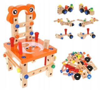 Detská dielňa - Drevený workshop pre detská stolička nástrojov