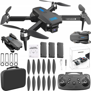 Dron 2 wifi fotoaparáty hd fpv rohy hračky 3 batérie