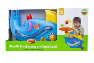 Hračka pre bábätko - Dumel fontána s loptičkami Slon launcher guličiek