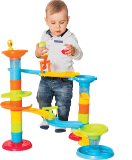 Hračka pre bábätko - Dumel - fontána s loptičkami - 12m + slide