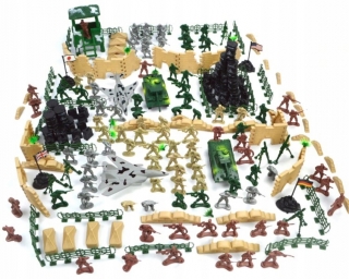 Big Vojenská základňa 250 El Soldiers Small Army