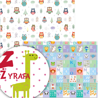 Vzdelávacia podložka pre deti - Veľká obojstranná pena RAT XXL 150x200 Street