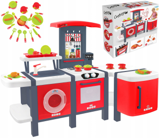 Detská kuchynka - VEĽKÁ KUCHYŇA RUČNÁ CHLADNIČKA 4v1 Mochtoys
