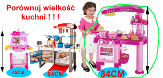 Detská kuchynka - Veľká obojstranná kuchyňa s umývačkou riadu + 32 príslušenstvo