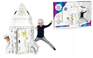 Papierové hračky - Veľký kartón Rocket Cottage Maľba Tektorado