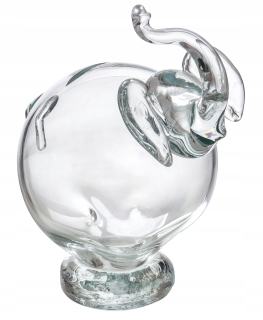 Pokladnička pre deti - Veľký Piggy Bank Elephant Glass remeslá