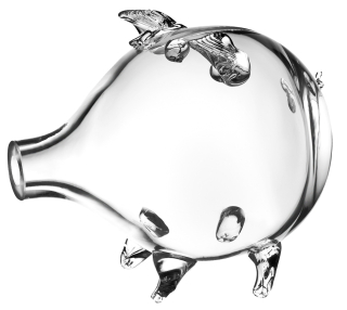Pokladnička pre deti - Veľký Cute Glass Piggy Bank na darček