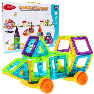 Veľké magnetické bloky hračky kreatívne vzdelávacie set 128 kusov