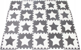 Veľký penové puzzle hviezda 30x30 20ks dokončiť