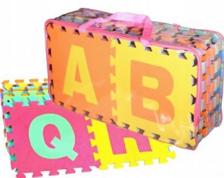 Veľké penové puzzle. Letters. 36ks + taška