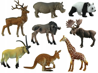 Big Animals Wild Set 8 ks Kangaroo Giraffe
